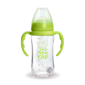 OEM new infant funny custom print 240ml glass baby feeder formula bottles , baby glass feed drink bottle feeding